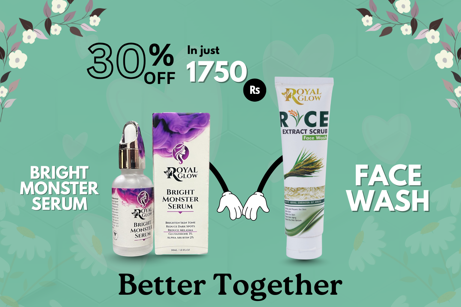 Royal Glow Brightening Combo Pack – Serum & Face Wash